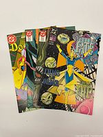 All four Doctor Fate comics fanned out