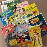 Group shot of all 11 comics overlapping