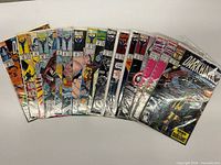 Fan layout of all 22 bagged Darkhawk issues