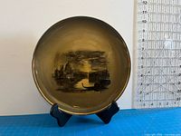 Front view showing Venice transfer print and overall glaze