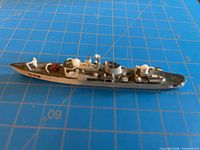 Top side view showing overall ship profile and deck details