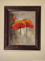 Full view of framed oil painting