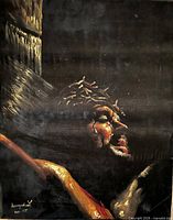 Full view of painting showing Jesus Christ subject and overall composition