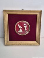 full view of framed artwork showing dancers and frame