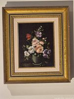 Frontal view of framed painting