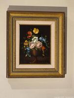 Framed oil painting full view in gilt frame