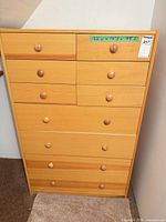 Full front view showing all drawers and overall finish