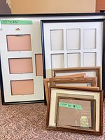 Group shot of all frames showing finishes and sizes