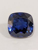 Obverse view showing cushion cut and colour