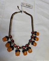 Full view of necklace showing design and stone arrangement