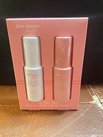 Front of boxed Dani Beauty Glass Skin Day & Night Serum Duo