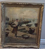 Front view of framed painting