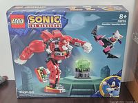 Front of sealed LEGO 76996 box showing set contents and Sonic branding