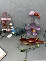 Group shot of all garden decor items on tabletop