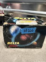 Front of Delta Vehicle Security box showing cosmic design and branding