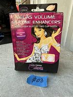 Front view of Hollywood Curves Vegas Volume silicone enhancers box
