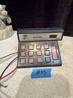 Front view of keypad showing keys, label, wiring