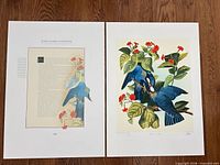 Both lithograph image sheet and matching text sheet side by side
