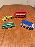 Group shot of all four vehicles on tabletop