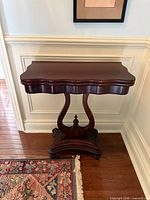 Front view of entire flip-top table