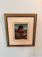 Full view of framed painting on wall