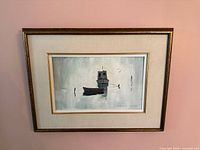 Full view of framed painting on wall