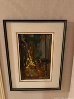 Full view of framed painting on wall