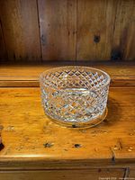 Waterford Alana crystal bowl angled view showing diamond cut pattern