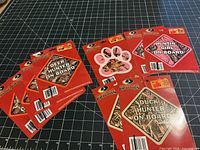 Group shot of all eight Mossy Oak Graphics decals on cutting mat