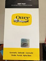 Front of OtterBox eco retail box showing branding and series list