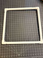 Assembled 16" square white PVC frame