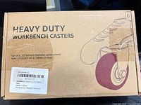 Box showing product name Heavy Duty Workbench Casters