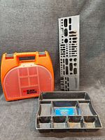 Overall view of the three storage items