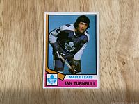 Front of Ian Turnbull O-Pee-Chee rookie card