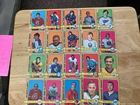 Full view of all 20 cards arranged on tabletop