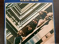 Front cover blue album upward shot photo