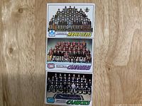 Fronts of the three O-Pee-Chee team cards showing team photos and team names