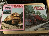 Front covers of both hardcover train books