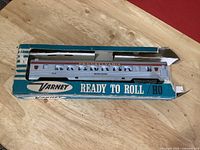 Passenger car inside torn Varney box