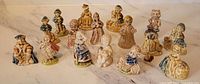 Group shot of all 17 Wade nursery rhyme figurines