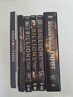 Spines of all DVD sets displaying titles and seasons