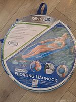 Front of packaged Kelsyus Premium Floating Hammock