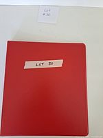 Closed red binder front