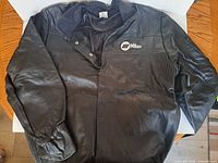 Front view of Miller leather welding jacket