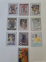 Group shot of all ten LeBron James cards in sleeves