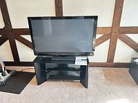 Front view of Panasonic 42" Viera TV on stand