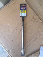 Full view of Bosch Bulldog Xtreme chisel bit with packaging