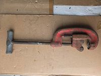 Full view of Ridgid pipe cutter showing overall size and form