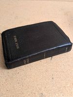 Closed Bible showing front and edge wear