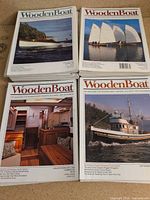 Four representative WoodenBoat magazine covers